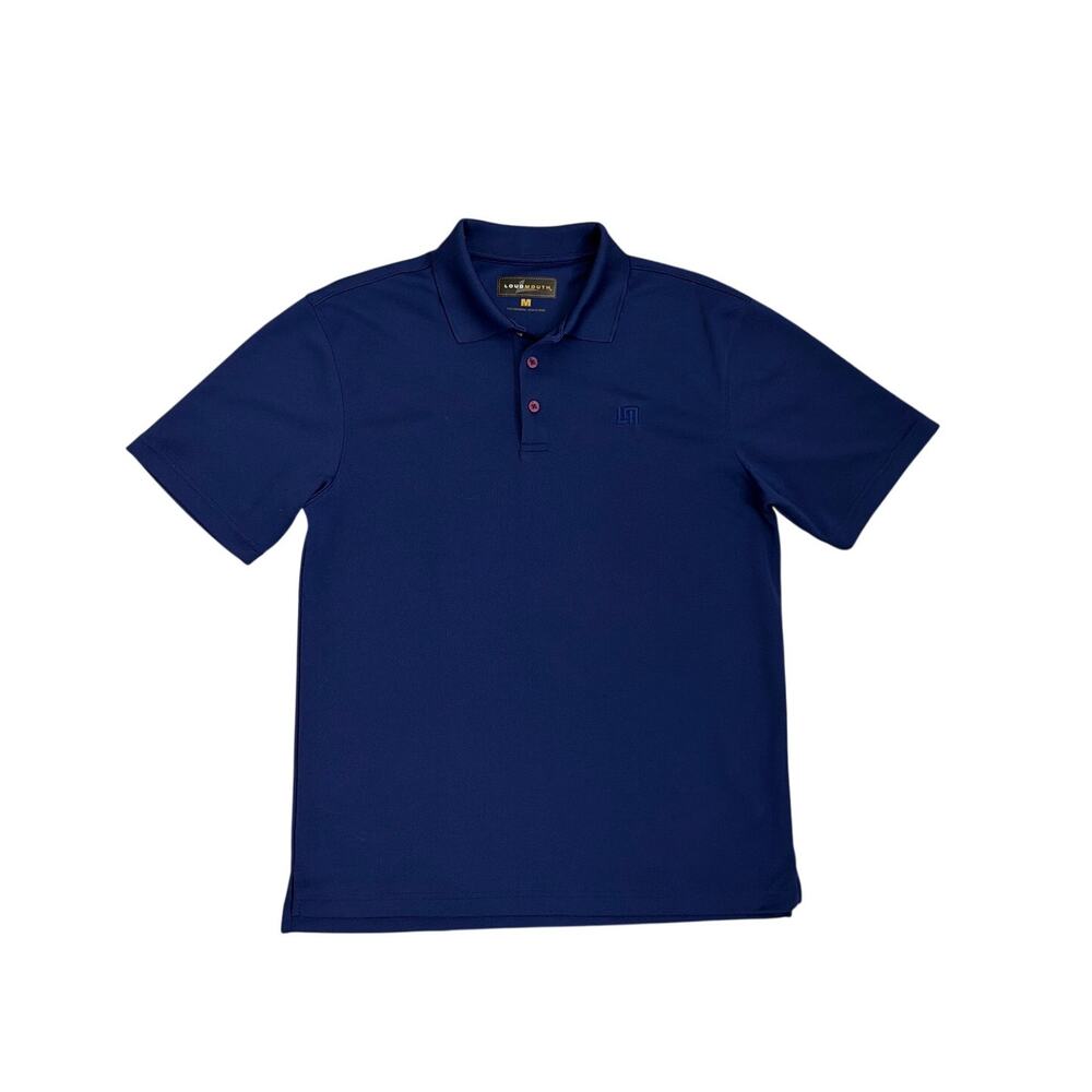 Loudmouth Breezy Afternoon Blue Short Sleeve Golf Polo Shirt Men's Medium